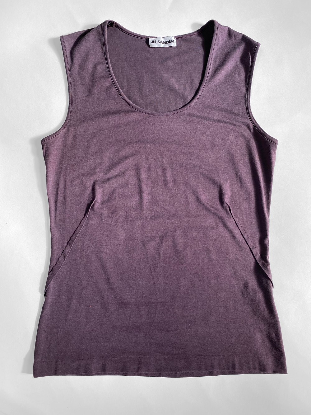 Silk Jersey Vest, Plum